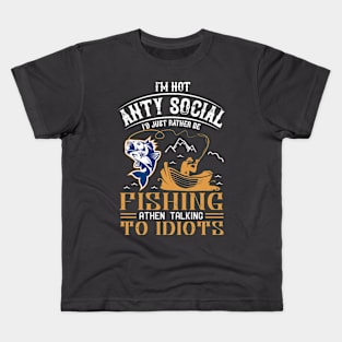 Fishing Antisocial Kids T-Shirt